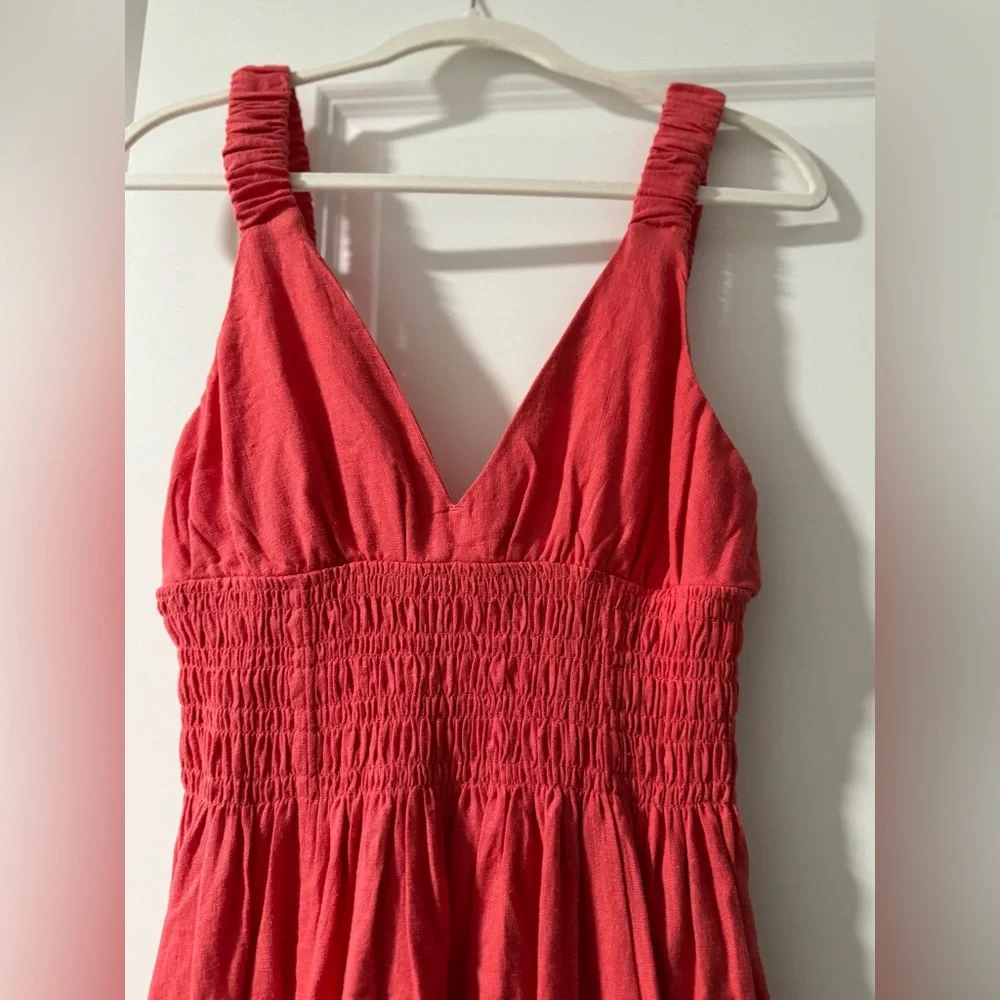Abercrombie Coral Scrunchie Dress